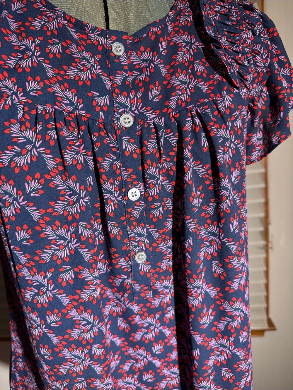 LOFT navy button